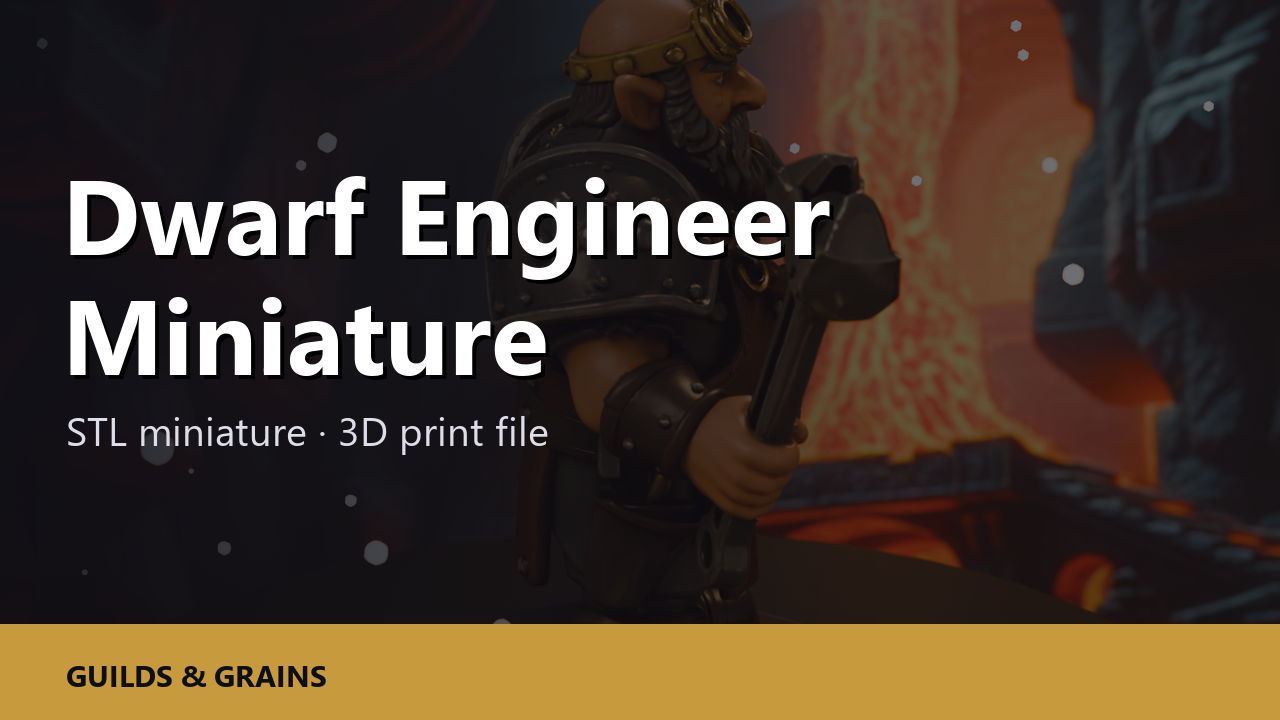 Dwarf Engineer Miniature STL
