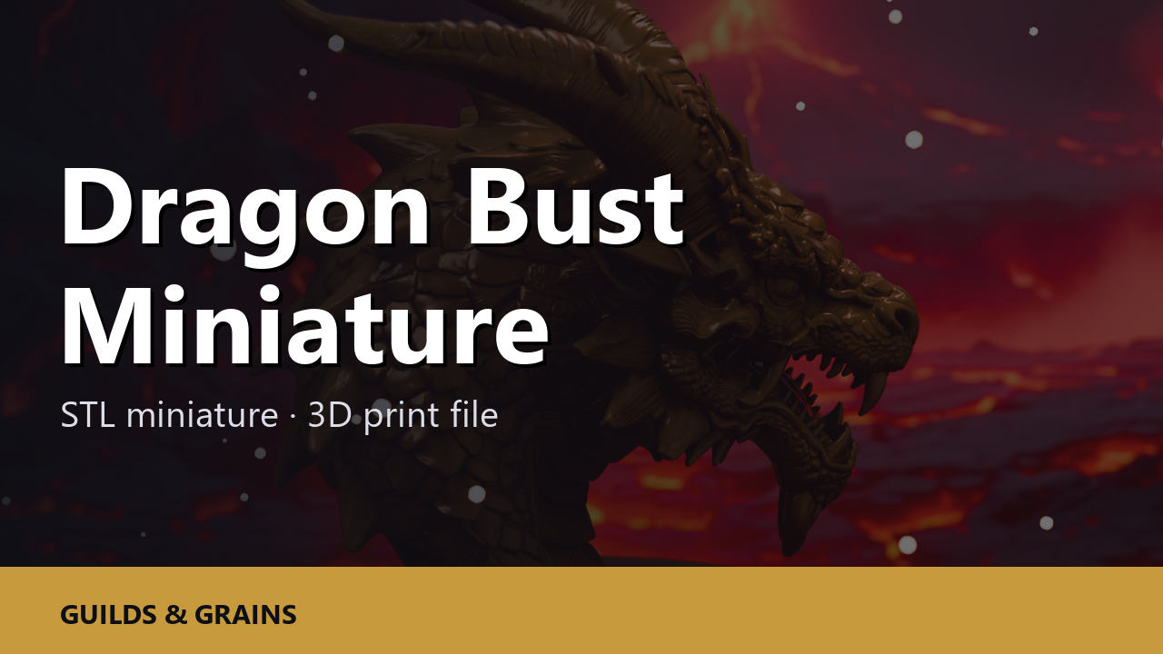 Dragon Bust Miniature STL