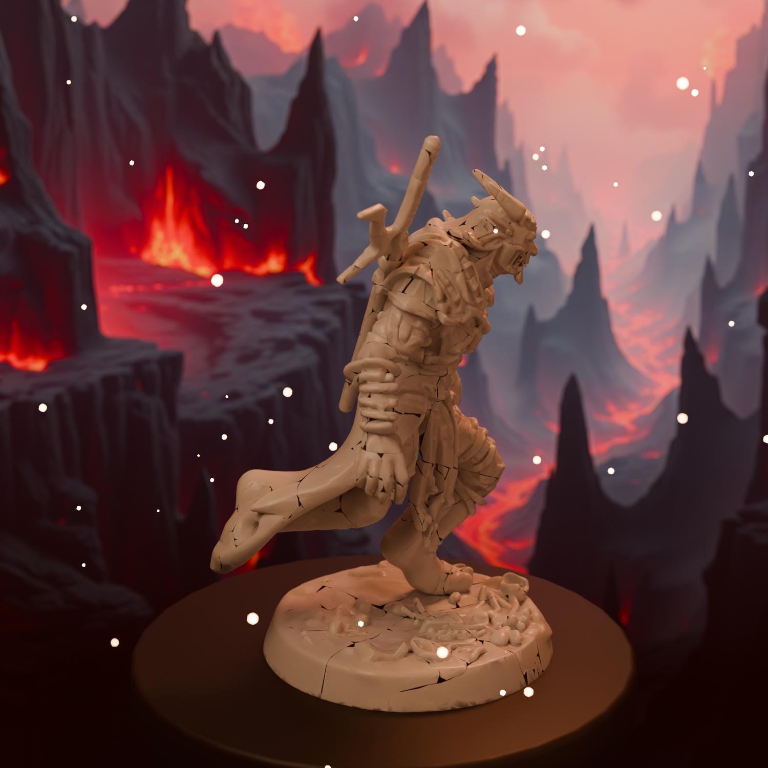 Demon Tabletop 1 STL File - Fantasy Tabletop Miniature 28mm Wargaming 3D Print