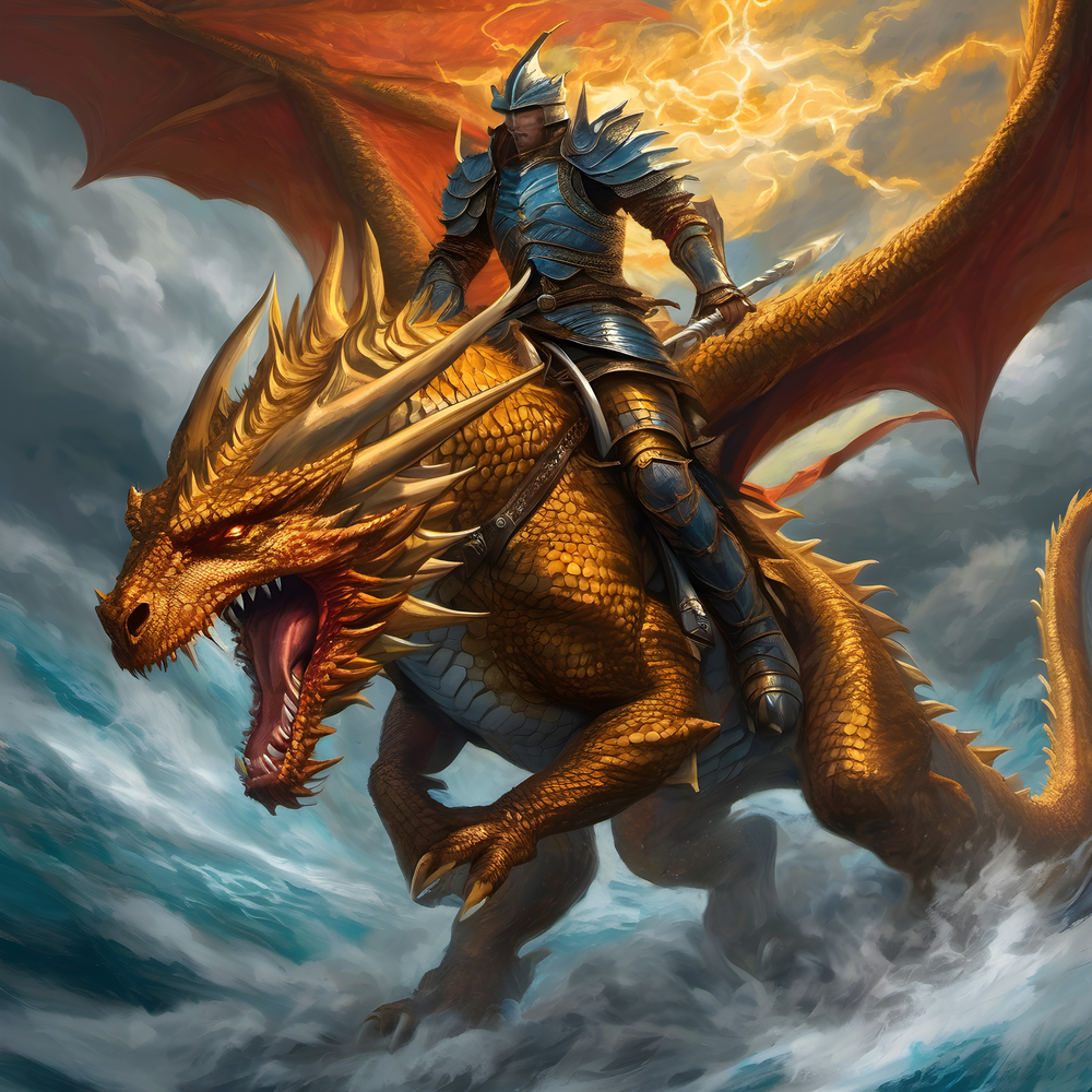 Dragon Rider Fantasy Wall Art Print Pack