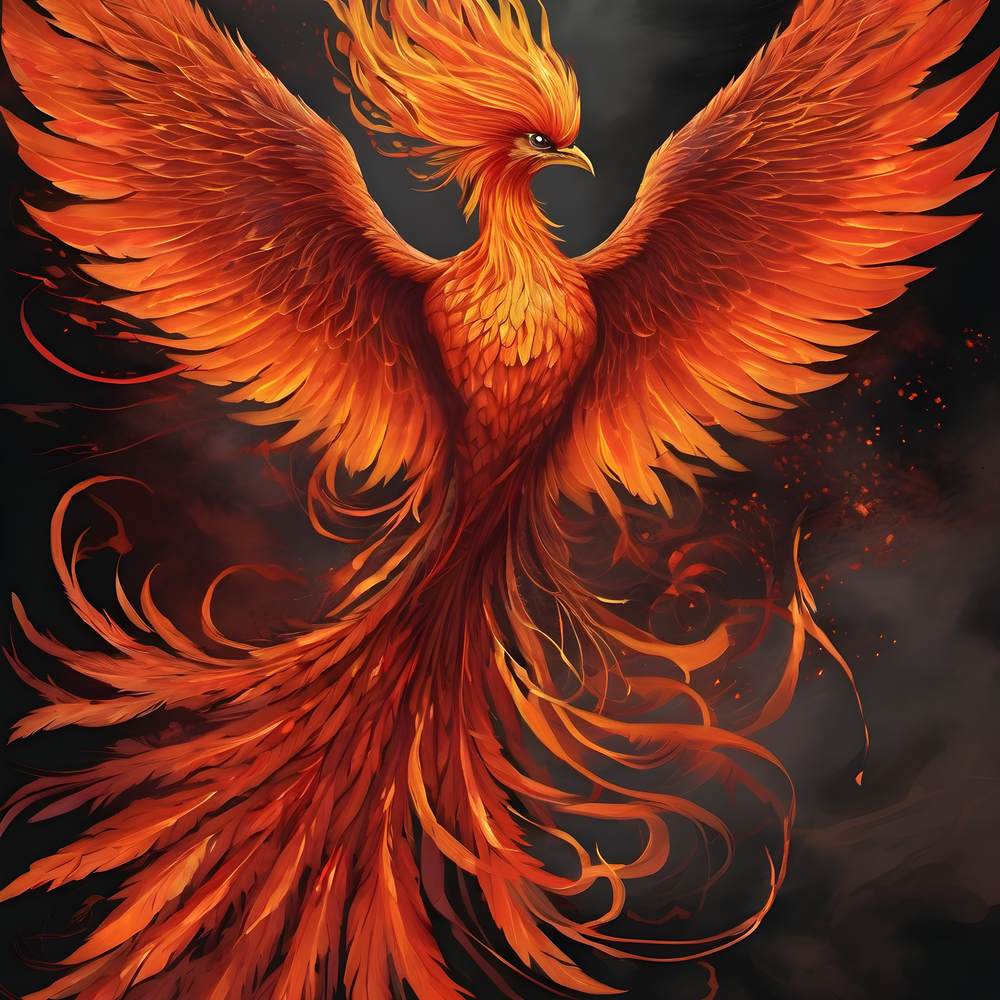 Phoenix Firebird Fantasy Wall Art Print Pack